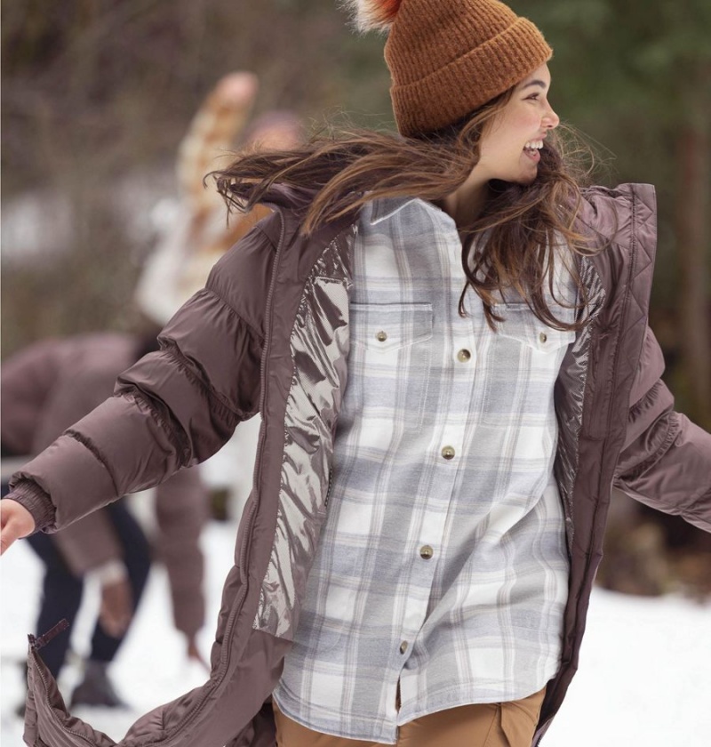 Columbia Calico Basin Jacket Women's Shirt White | QKFLXE-517