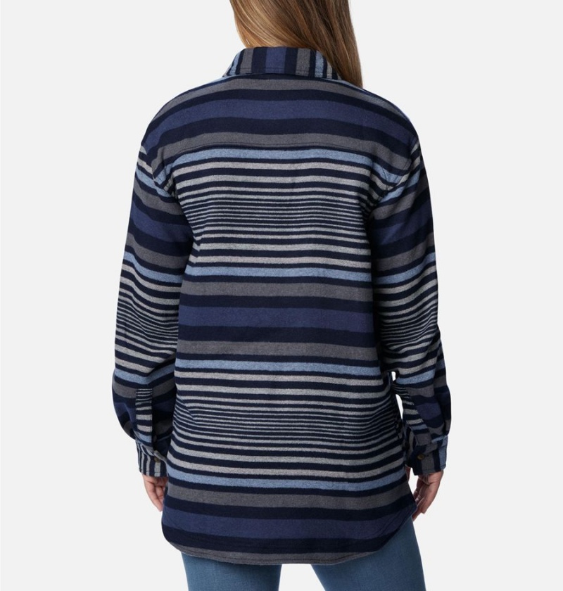 Columbia Calico Basin Jacket Women's Shirt Navy | SEDOPT-950