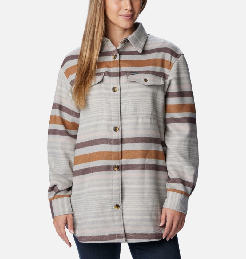 Columbia Calico Basin Jacket Women's Shirt Grey | AZGCSN-492