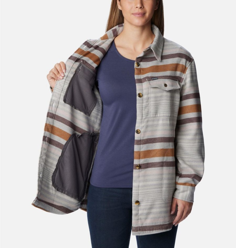 Columbia Calico Basin Jacket Women's Shirt Grey | AZGCSN-492