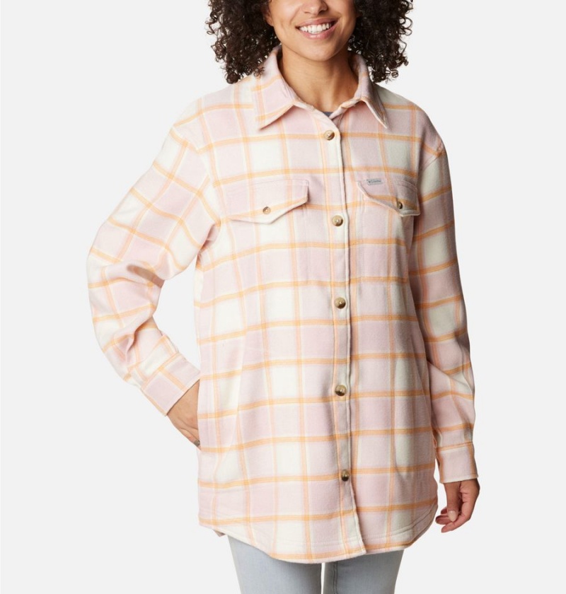 Columbia Calico Basin Jacket Women's Shirt Coral | MTSKYU-854