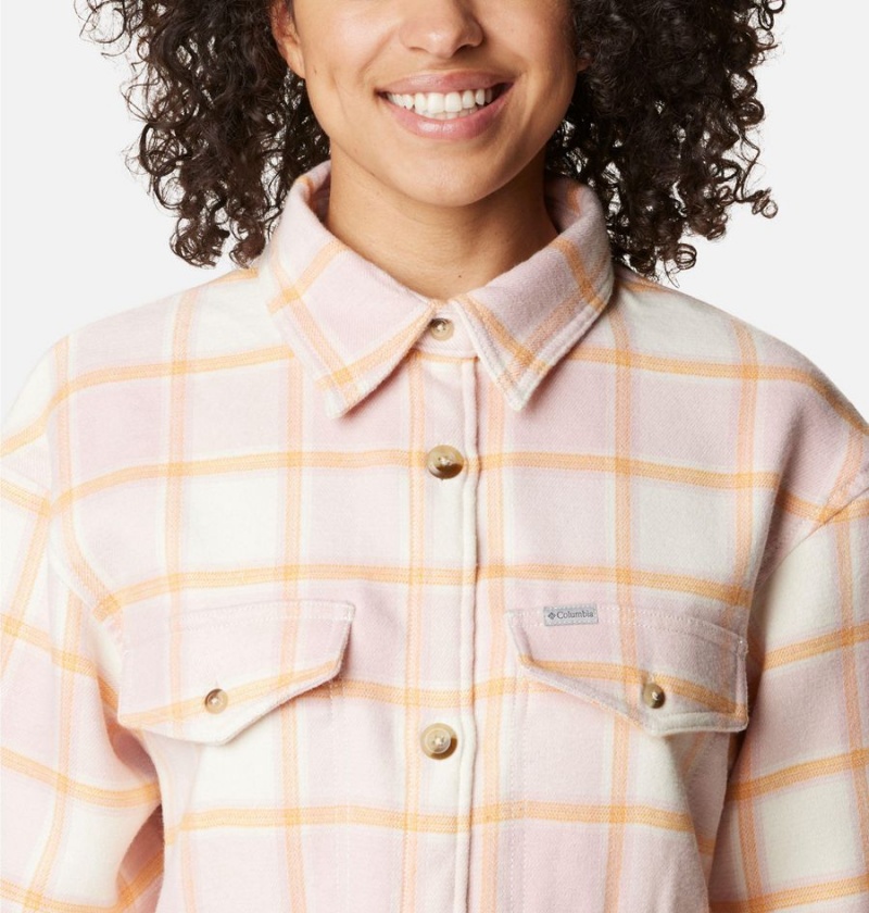 Columbia Calico Basin Jacket Women's Shirt Coral | MTSKYU-854