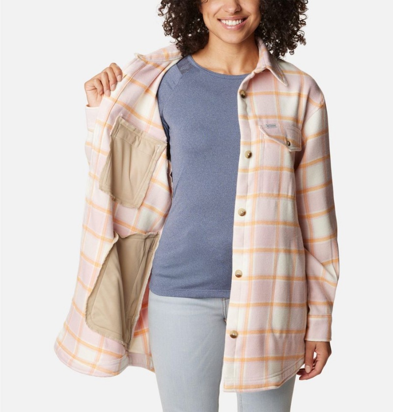 Columbia Calico Basin Jacket Women's Shirt Coral | MTSKYU-854