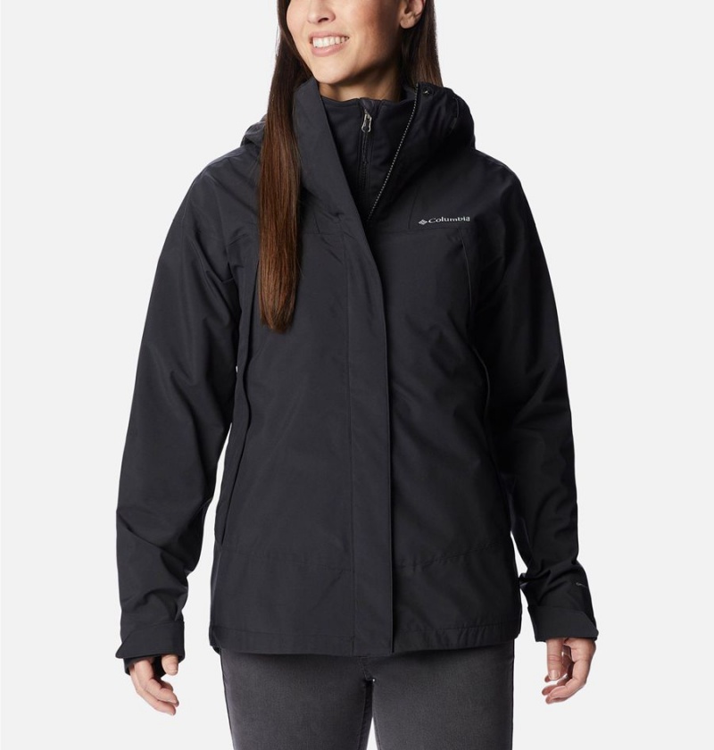 Columbia Canyon Meadows Interchange Women\'s 3 In 1 Jackets Black | UOSEJV-095