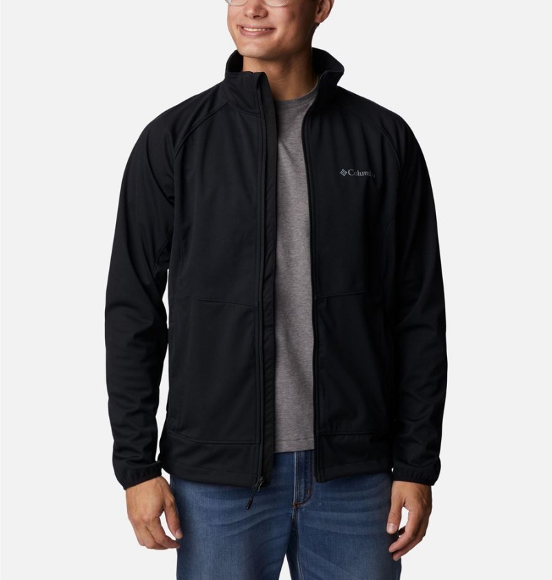 Columbia Canyon Meadows Men's Softshell Jackets Black | GOYIXH-659
