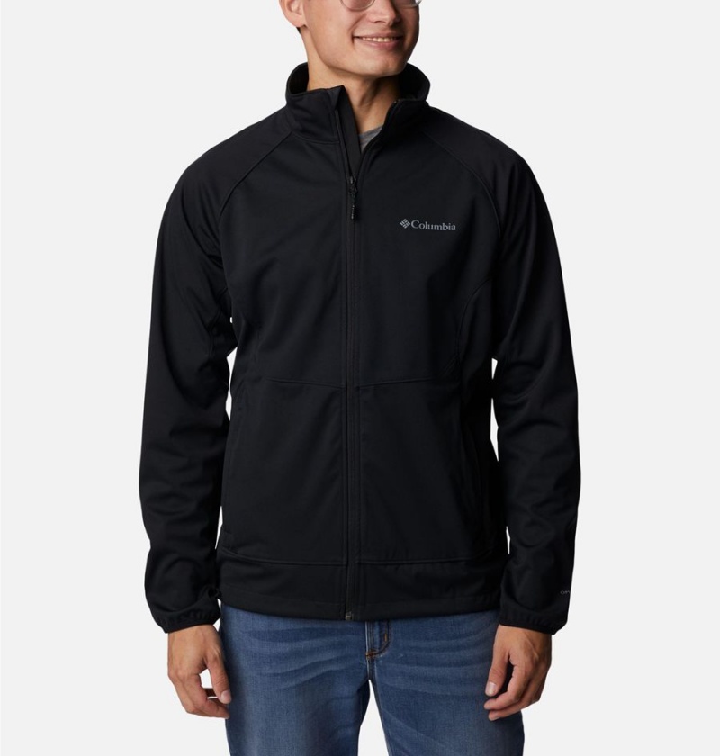 Columbia Canyon Meadows Men\'s Softshell Jackets Black | GOYIXH-659