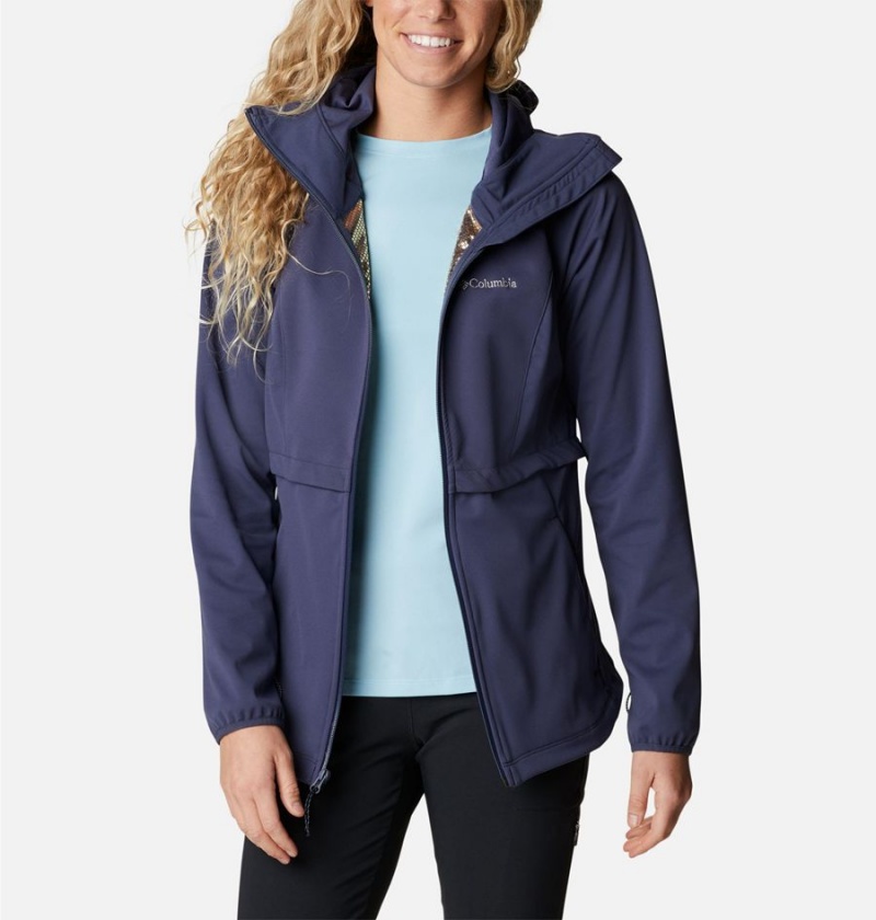 Columbia Canyon Meadows Women's Softshell Jackets Navy | NDGBHR-359