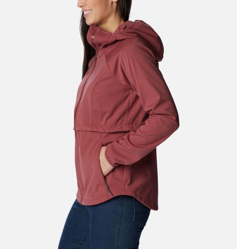 Columbia Canyon Meadows Women's Softshell Jackets Coral | QTCRNO-516