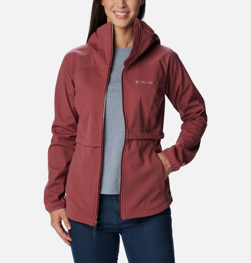 Columbia Canyon Meadows Women's Softshell Jackets Coral | QTCRNO-516