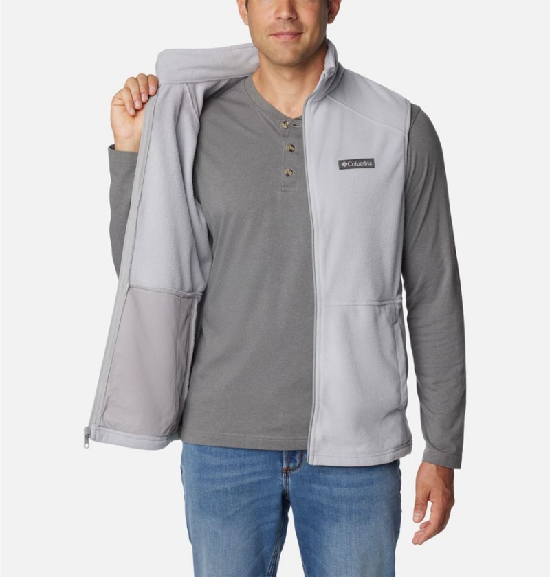 Columbia Castle Dale Fleece Men's Vest Grey | BQVFOZ-598