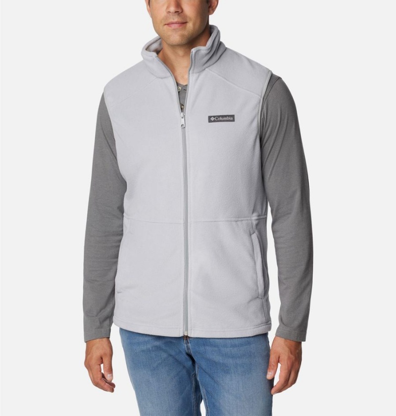 Columbia Castle Dale Fleece Men\'s Vest Grey | BQVFOZ-598