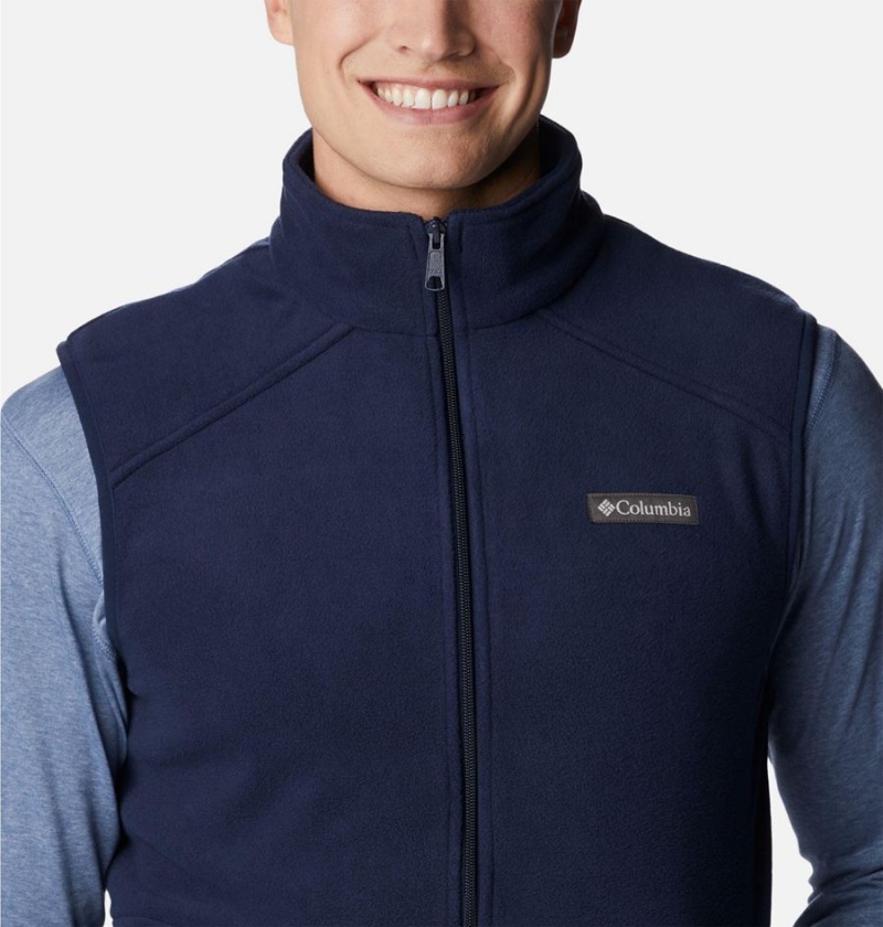 Columbia Castle Dale Fleece Men's Vest Navy | JXPERU-852