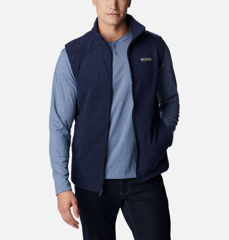 Columbia Castle Dale Fleece Men's Vest Navy | JXPERU-852