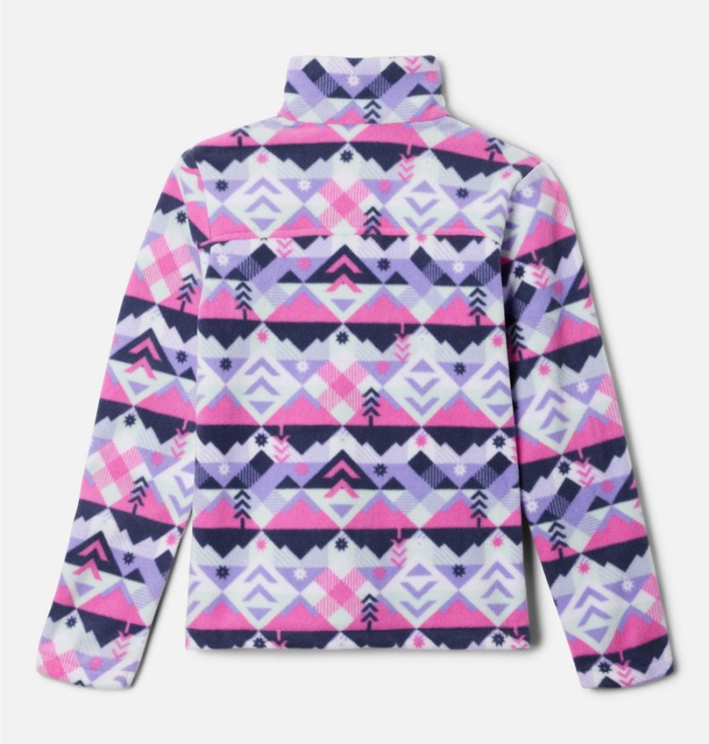 Columbia Castle Dale Printed Full Zip Fleece Kids' Jacket Purple | IBLTHY-253