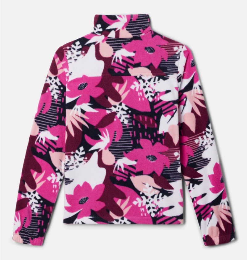 Columbia Castle Dale Printed Full Zip Fleece Kids' Jacket Pink | GHXBUR-947