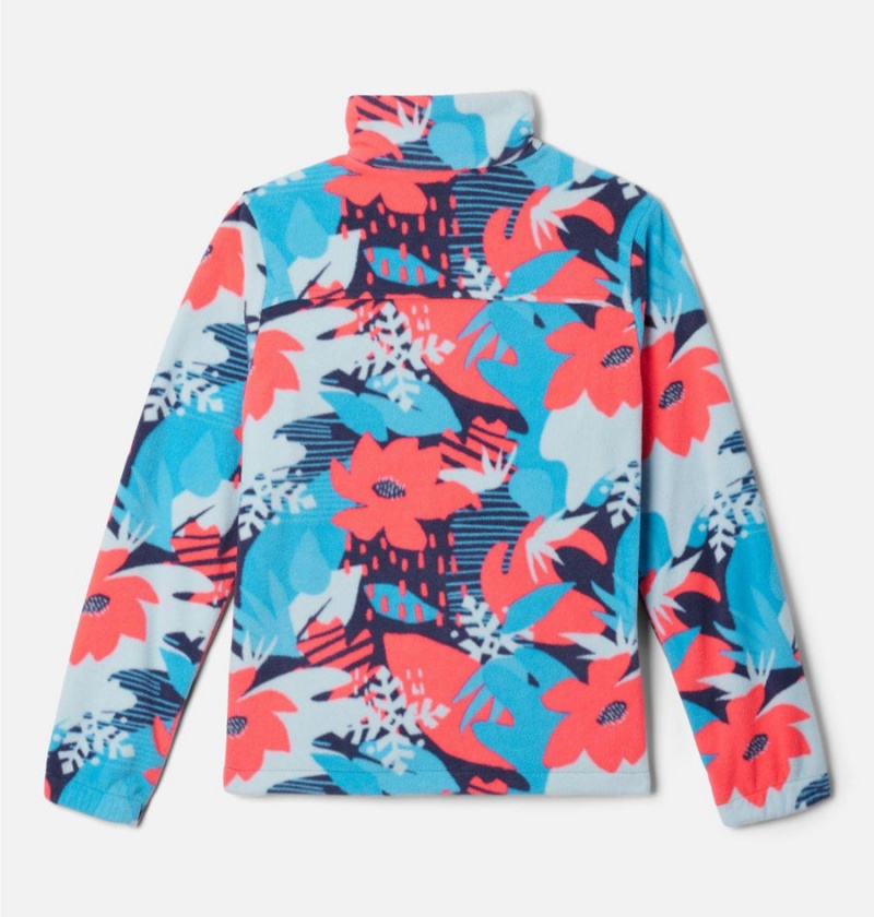 Columbia Castle Dale Printed Full Zip Fleece Kids' Jacket Blue | ZQOLGU-198