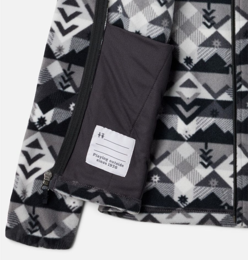Columbia Castle Dale Printed Full Zip Kids' Fleece Black | DTCFSN-613