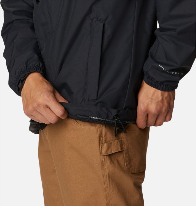 Columbia Cedar Cliff Men's Rain Jacket Black | AWBHNV-069