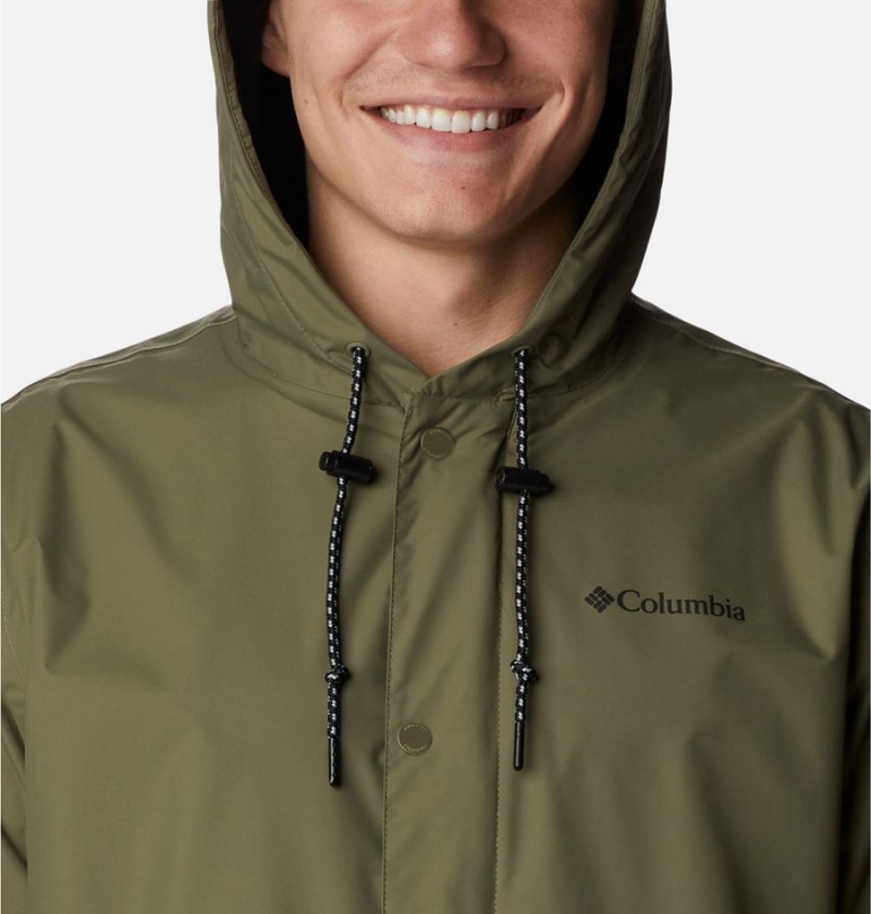 Columbia Cedar Cliff Men's Rain Jacket Green | SNWZJQ-768