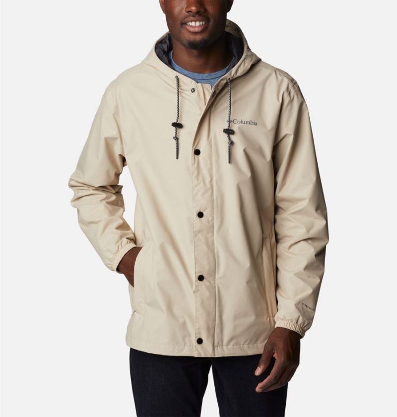 Columbia Cedar Cliff Men\'s Rain Jacket Khaki | ORIDKN-415