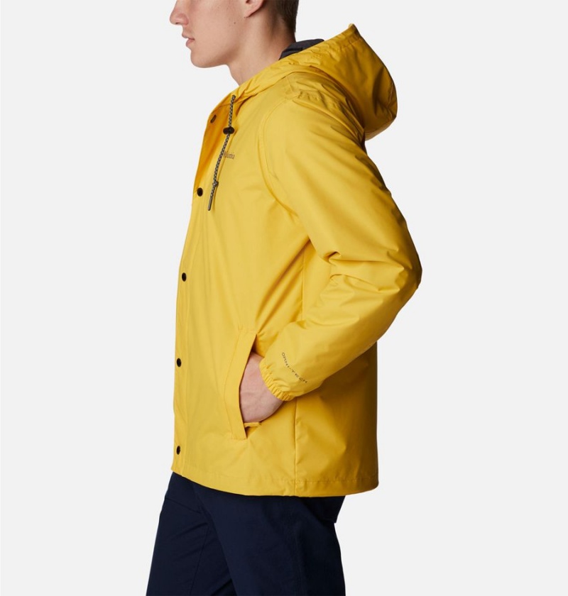 Columbia Cedar Cliff Men's Rain Jacket Yellow | DJULYF-295