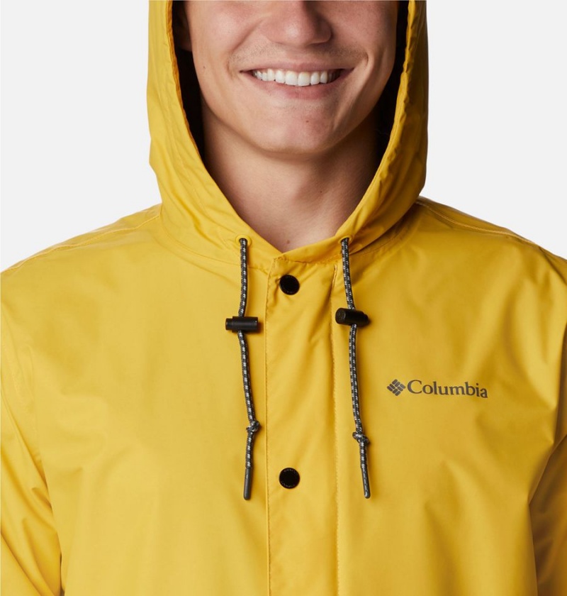Columbia Cedar Cliff Men's Rain Jacket Yellow | DJULYF-295