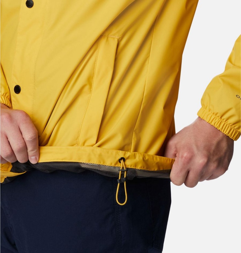 Columbia Cedar Cliff Men's Rain Jacket Yellow | DJULYF-295