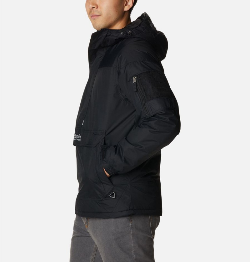 Columbia Challenger Anorak Insulated Men's Puffer Jacket Black | RAZJQB-326