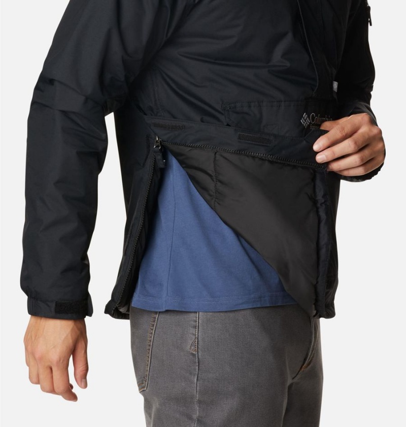 Columbia Challenger Anorak Insulated Men's Puffer Jacket Black | RAZJQB-326