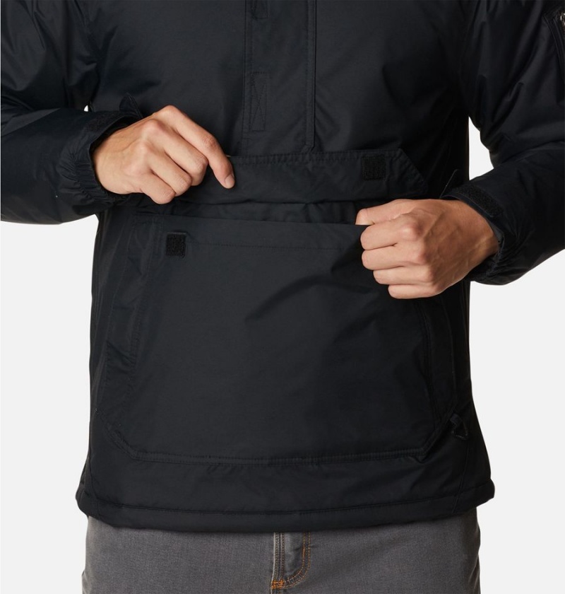 Columbia Challenger Anorak Insulated Men's Puffer Jacket Black | RAZJQB-326