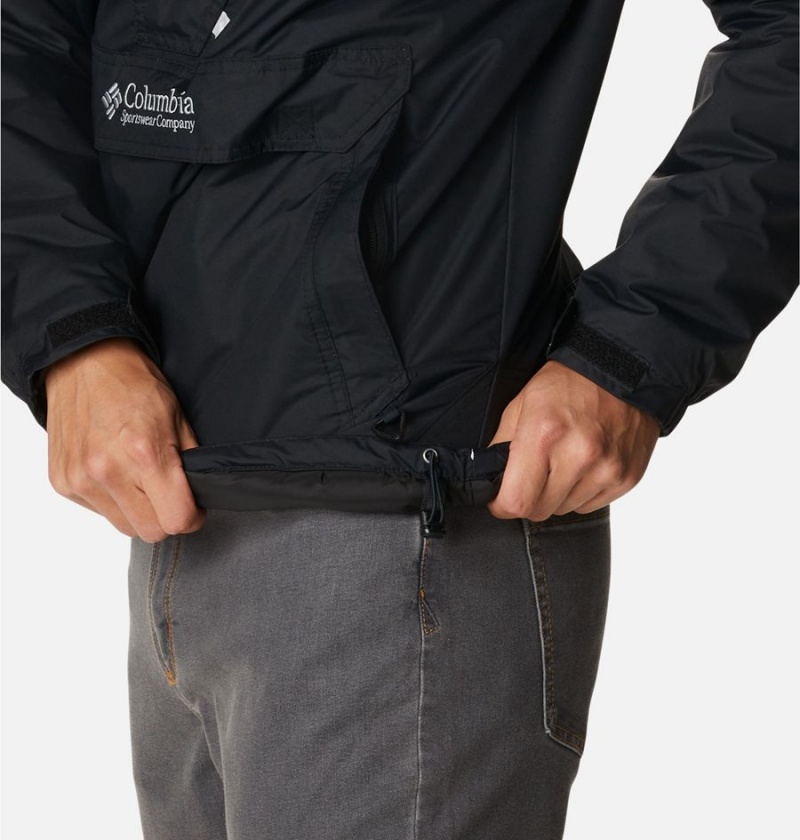 Columbia Challenger Anorak Insulated Men's Puffer Jacket Black | RAZJQB-326
