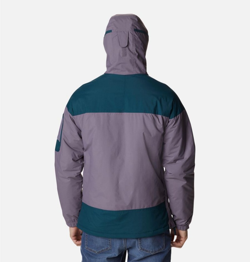 Columbia Challenger Anorak Insulated Men's Puffer Jacket Purple | EIOLBG-527