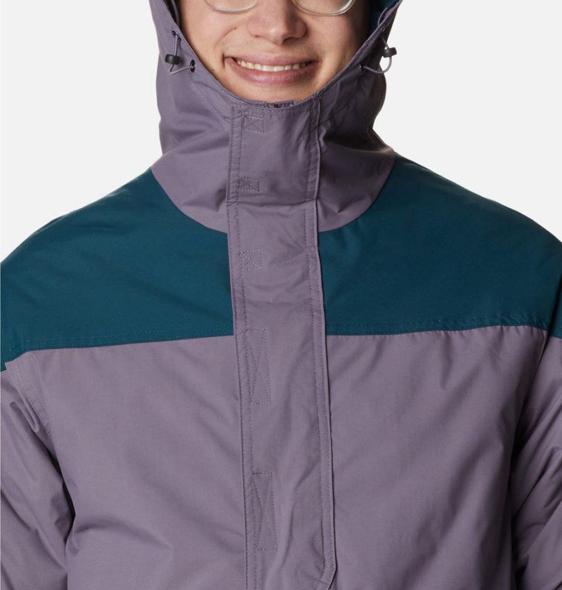 Columbia Challenger Anorak Insulated Men's Puffer Jacket Purple | EIOLBG-527