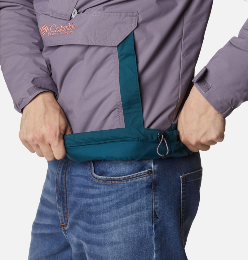 Columbia Challenger Anorak Insulated Men's Puffer Jacket Purple | EIOLBG-527