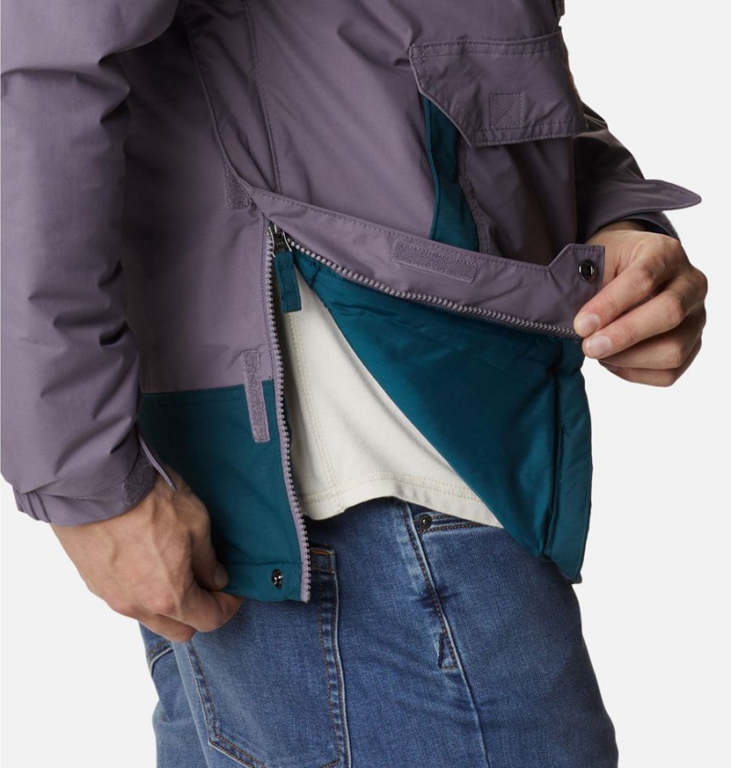 Columbia Challenger Anorak Insulated Men's Puffer Jacket Purple | EIOLBG-527