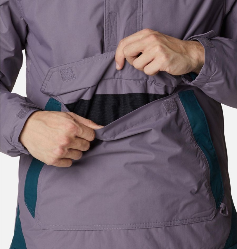 Columbia Challenger Anorak Insulated Men's Puffer Jacket Purple | EIOLBG-527
