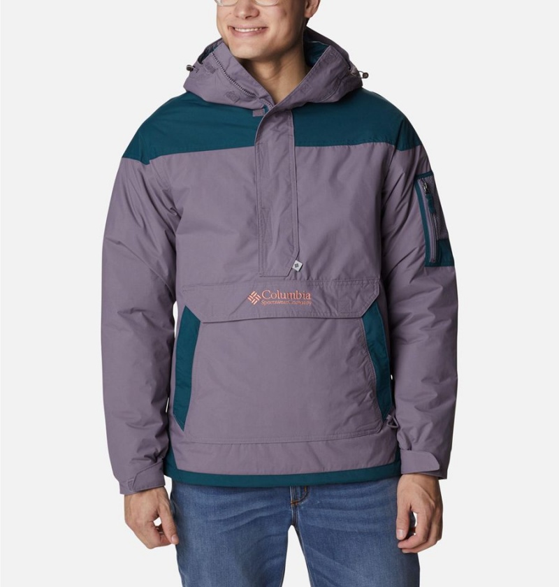 Columbia Challenger Anorak Insulated Men\'s Puffer Jacket Purple | EIOLBG-527