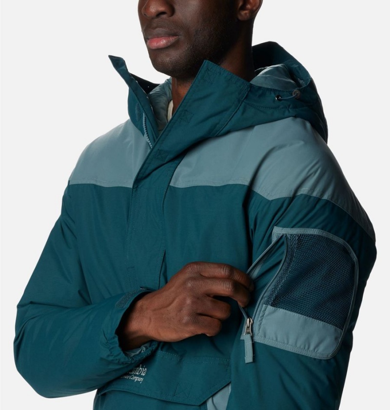 Columbia Challenger Anorak Insulated Men's Puffer Jacket Turquoise | YCIMGD-798