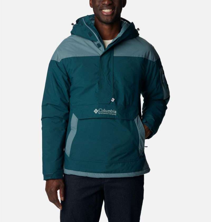 Columbia Challenger Anorak Insulated Men\'s Puffer Jacket Turquoise | YCIMGD-798