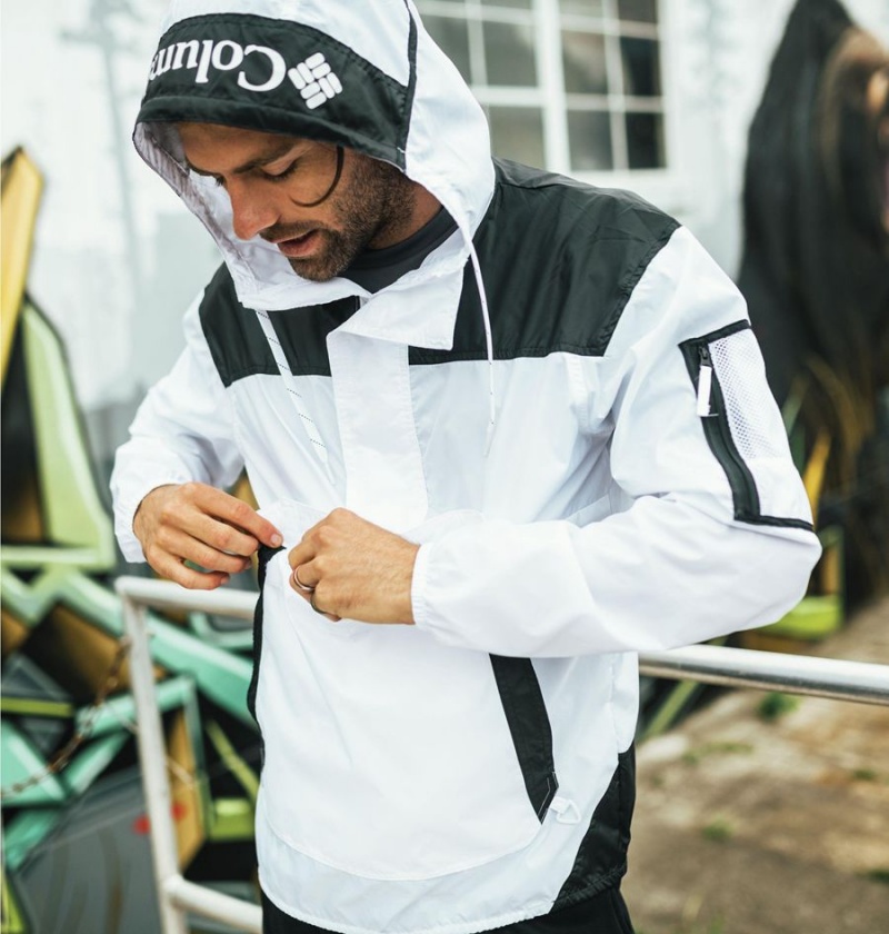 Columbia Challenger Men's Windbreaker White | EJCKXT-132