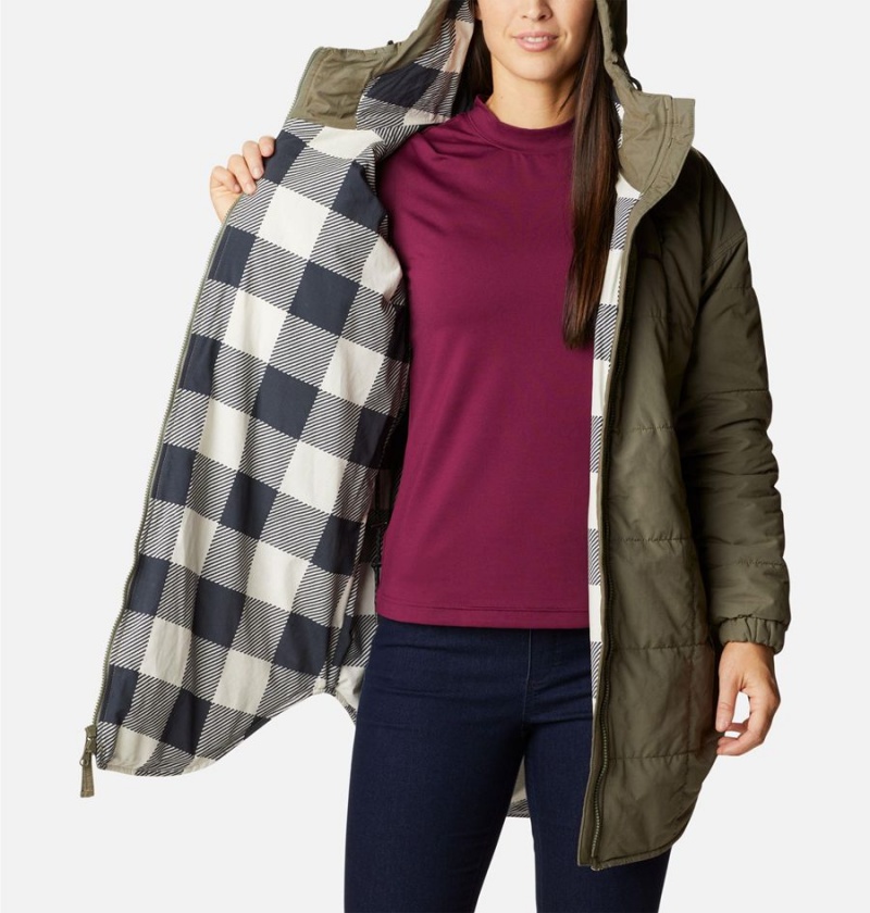 Columbia Chatfield Hill Novelty Women's Coats Green | UXOZTN-543