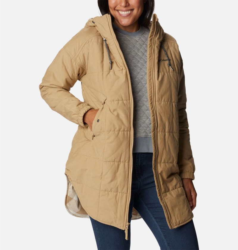 Columbia Chatfield Hill Novelty Women's Coats Khaki | BPCMHL-420