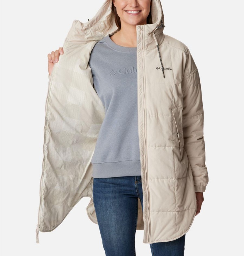 Columbia Chatfield Hill Novelty Women's Coats White | QGHRFZ-146