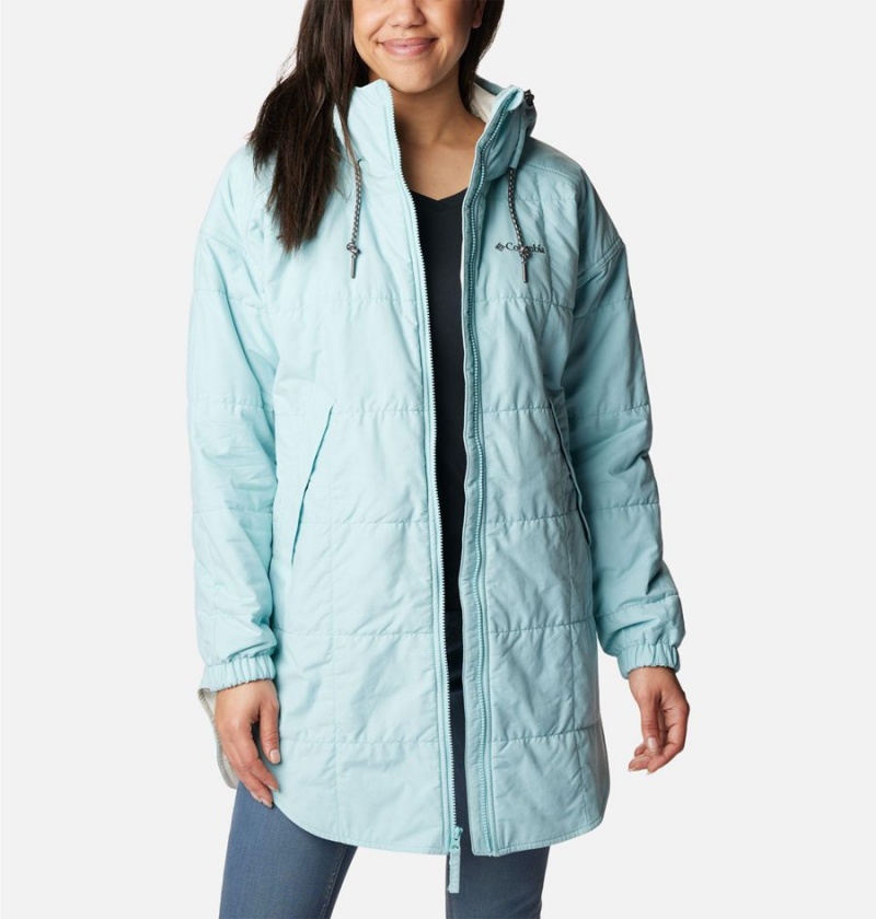 Columbia Chatfield Hill Novelty Women's Coats Turquoise | DTJCGB-975