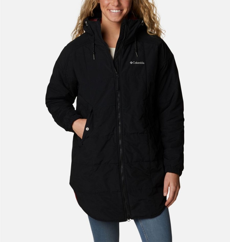 Columbia Chatfield Hill Novelty Women\'s Coats Black | OVHGRP-471