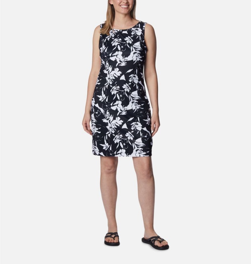 Columbia Chill River Printed Women\'s Dress Black | BPKSVL-357