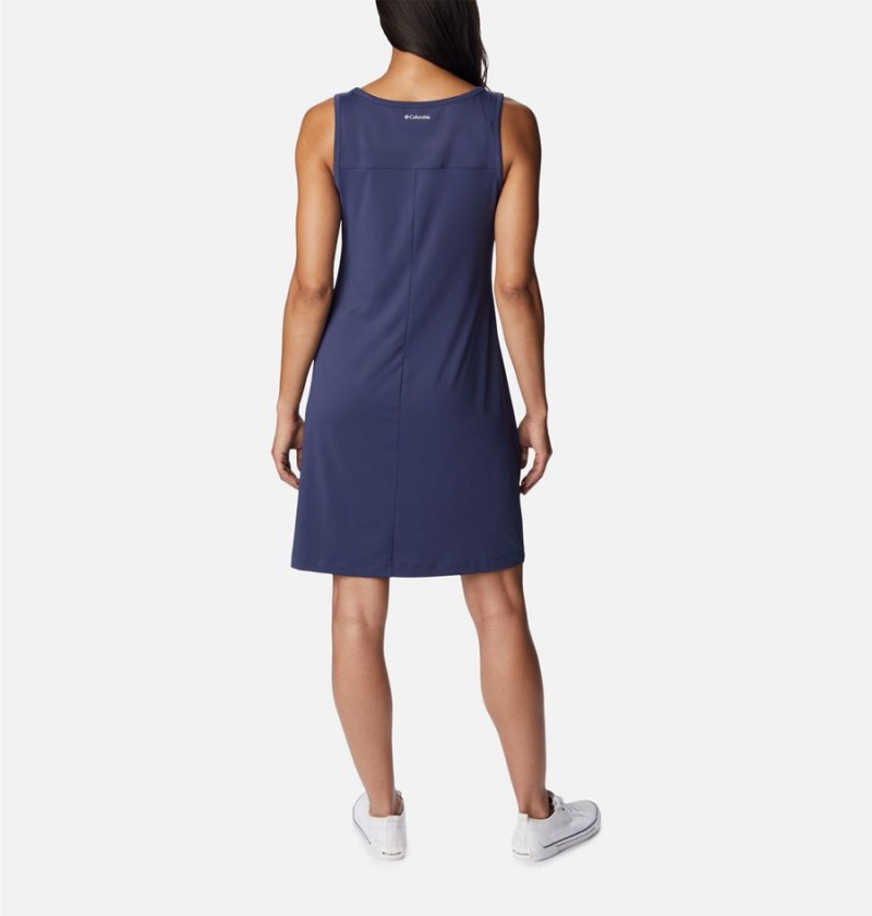 Columbia Chill River Printed Women's Dress Navy | TDHLUG-395