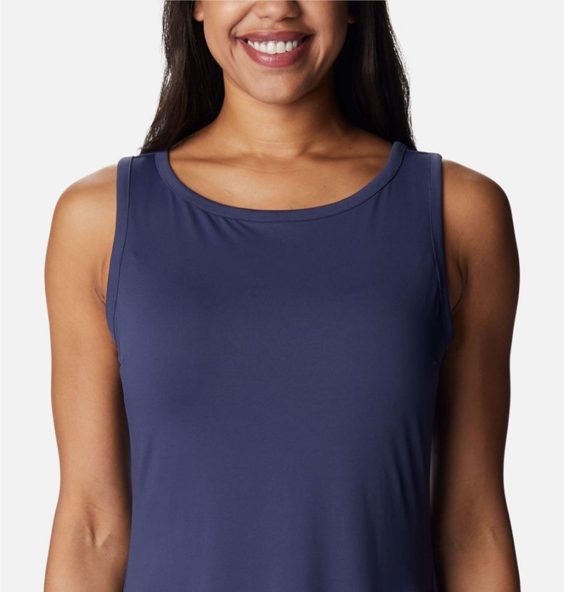Columbia Chill River Printed Women's Dress Navy | TDHLUG-395