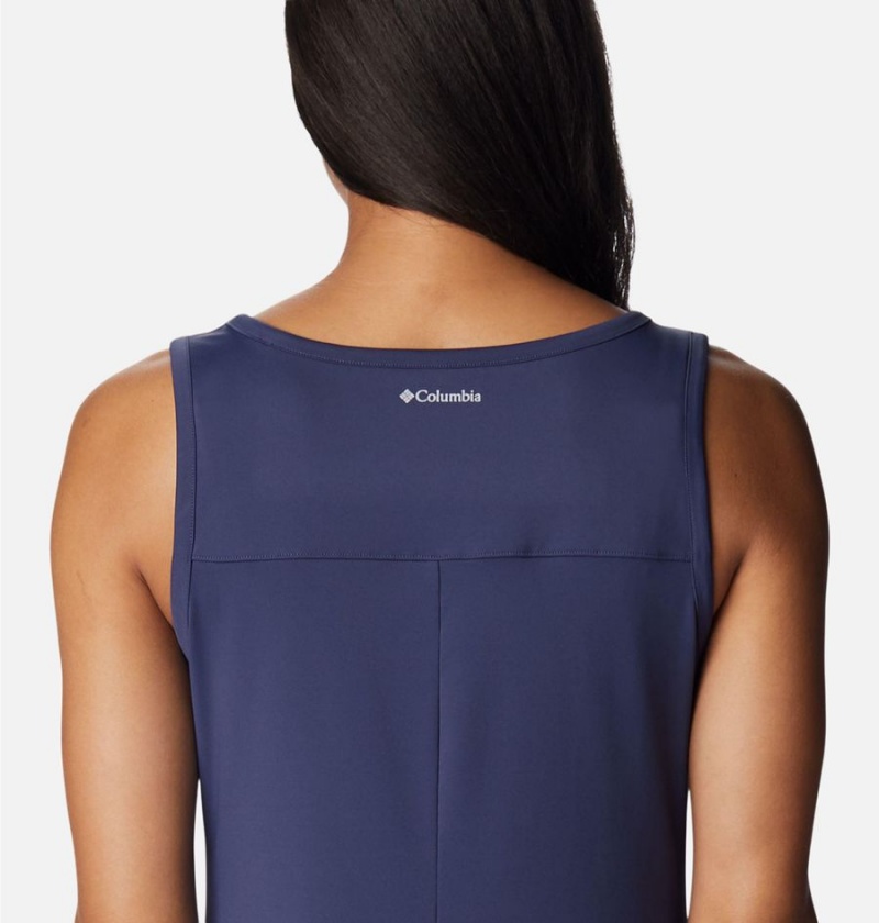 Columbia Chill River Printed Women's Dress Navy | TDHLUG-395