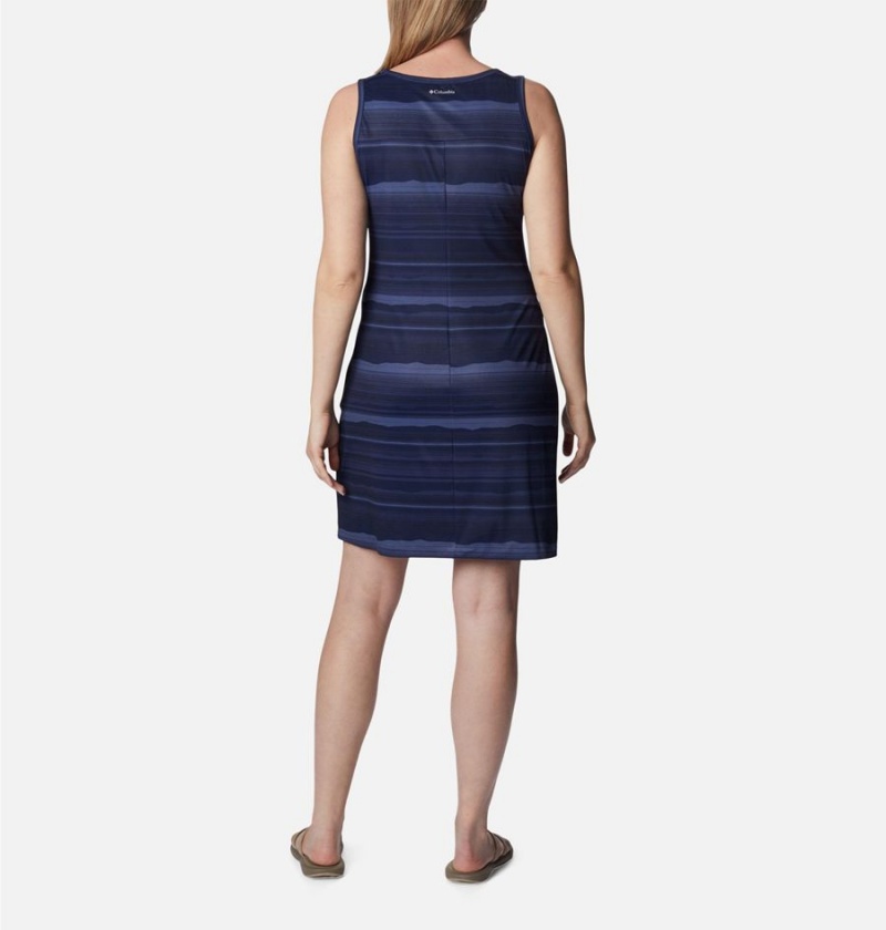 Columbia Chill River Printed Women's Dress Navy | UPRLHE-691